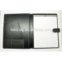 A4 faux leather folder with notepad and calculator