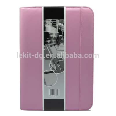 pu leather a4 folder, custom zipper binders