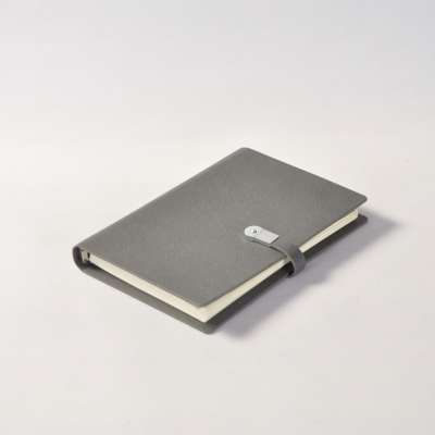 a5 4GB 8GB USB strap closure grey pu leather luxury business gift notebook travel notebook set